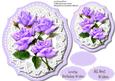 Lovely Lilac Roses on Cut Out Lace