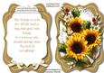 Loveoly Tent Card with Verse , and Sunflowers