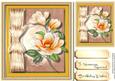 Lovely Apricot Magnolias and Ribbon Bow 