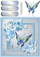Beautiful Blue Roses and Butterfly