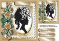 Beautiful Silhouette Lady and Cream Roses