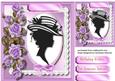 Lovely Silhouette Lady and Lilac Rose