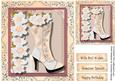 Lovely Boots with Peach Flowers