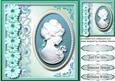 Lovely Aqua Cameo with Pearls