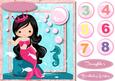 Lovely Mermaid with Black Hair