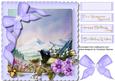 Lovely Bird on a Lilac Scalloed Frame