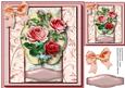 Lovely Mixed Roses in Gingham Frame