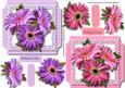 2 Flower Topper in Pink and Cerise