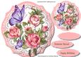 Beautiful Roses and Lilac Butterflys 