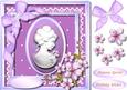 Stunning Cameo with Lilac Flowers