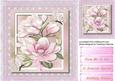 Lovely Soft Lilac Magnolias on Lace 