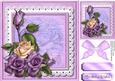 Lovely Lilac Roses on a Script Mat