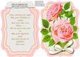 Tent Card with Verse and Pink Roses