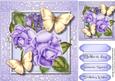 Beautiful Lilac Roses and Golden Butterfly's