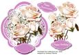 Lovely Champagne Roses on a Quadrefoil Plaque