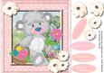 Eljie Bear with a Basket of Flowers 