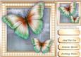 Stunning Beige and Green Butterflys 