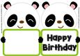 Print, Cut, and Fold, Panda's Birthday