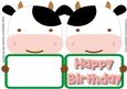 Print, Cut, and Fold, Cute Moo's Birthday