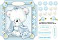 Lovely Baby Teddy Wrapped in His Blue Blanket