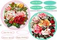 2 Lovely Mixed Rose Toppers