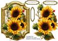 Beautiful Sunflowers on a Gold Bracket
