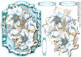 Beautiful Frosted Roses in a Bracket Frame