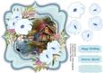 Lovely Blue Shaped Card with Scene 