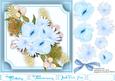 Beautiful Blue Flowers on Cut Out Bracket 