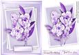 Lovely Lilac Florance Water Coloured Flowers 
