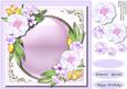 Lovely Lilac Peonies on a Silver Mat