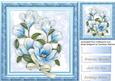 Lovely Blue Magnolias on Lace