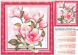 Lovely Hot Pink Magnolias on Lace