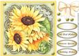 Beautiful Sunflowers on a Ornate Mat