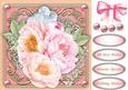 Pink Peonie's in a Ornate Mat
