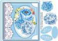 8x8 Lovely Blue Roses and Lace