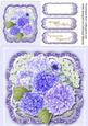 Lovely Lilac Hydrangers on Glitter Mat
