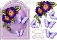 Lovely Lilac Shaped Card with Butterfly's