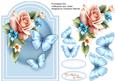 Lovely Blue Shaped Card with Butterfly's