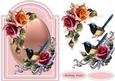 Lovely Pink Shaped Card with Blue Tit