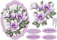 Lovely Lilac Magnolias on a Shaped Mat
