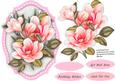 Lovely Pink Magnolias on a Shaped Mmat