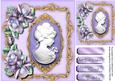 Lovely Cameo with Lilac Roses