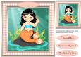 Beautiful Peach Mermaid with Her Comb