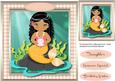 Beautiful Ethnic Peach Mermaid with Pearl