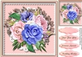 Beautiful Mixed roses on lace 4,