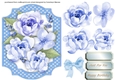 Lovely Blue Flowers in a Lattice Bracket 