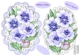 Beautiful lilac peonies on a ovale lace mat