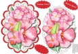 Beautiful Hydrangea in a lace oval mat 