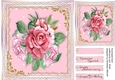 Beautiful Pink Roses in a Gold and Pearl frame